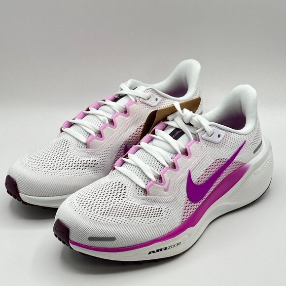 Women's Nike Air Zoom Pegasus 41 White Hyper Violet FD2723-103 Sizes 6.5 - Picture 2 of 12